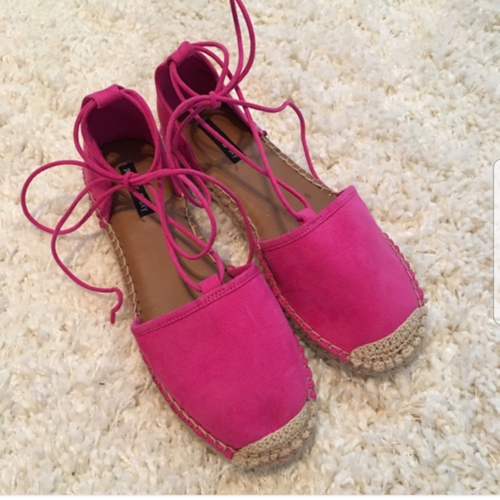 Parker and Sky pink faux suede espadrilles
